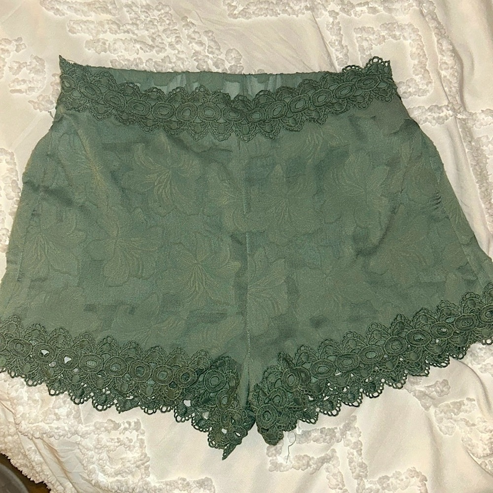 Dressy Floral Lace Shorts